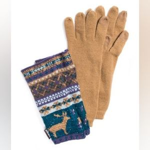 NWOT PURPLE REINDEER 3-IN-1 LAYERED GLOVES